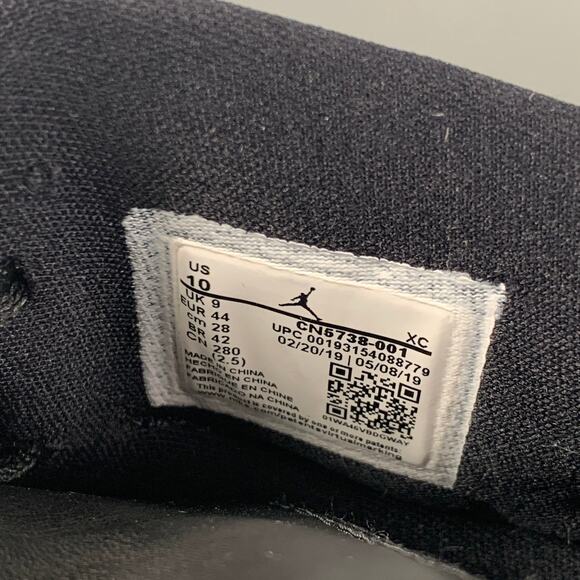 COMME des GARCONS x AJ1 FW19 Bondage Size 10 Black Leather High Top Sneakers - Picture 7 of 9